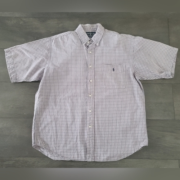 Ralph Lauren Other - Ralph Lauren Blaire 100% Cotton Short Sleeve Button Down Shirt Red Blue Checked